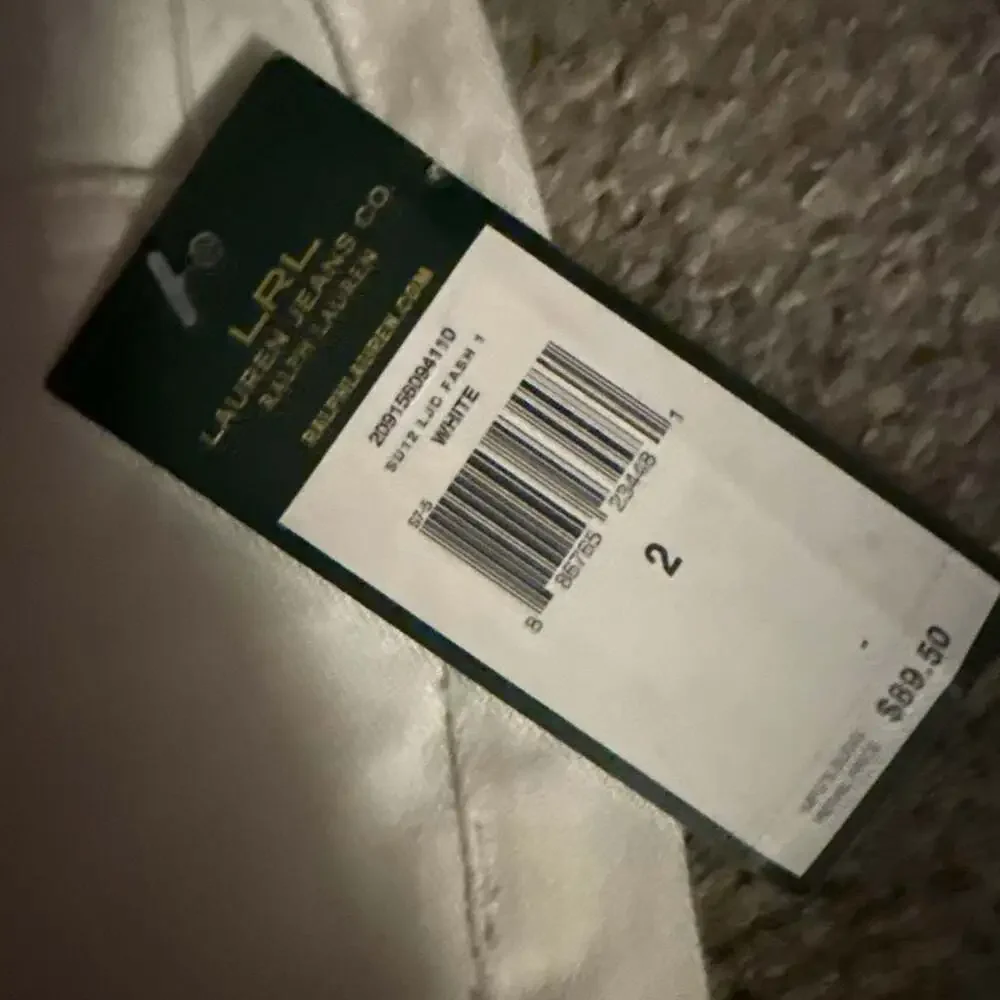 Lauren Jeans Co. Ralph Lauren Women's White Denim Pencil Skirt